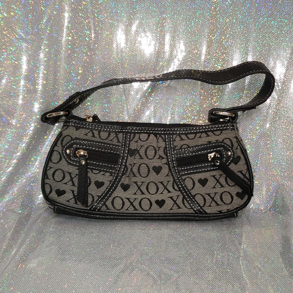 XOXO Small Gray Purse with Black Details